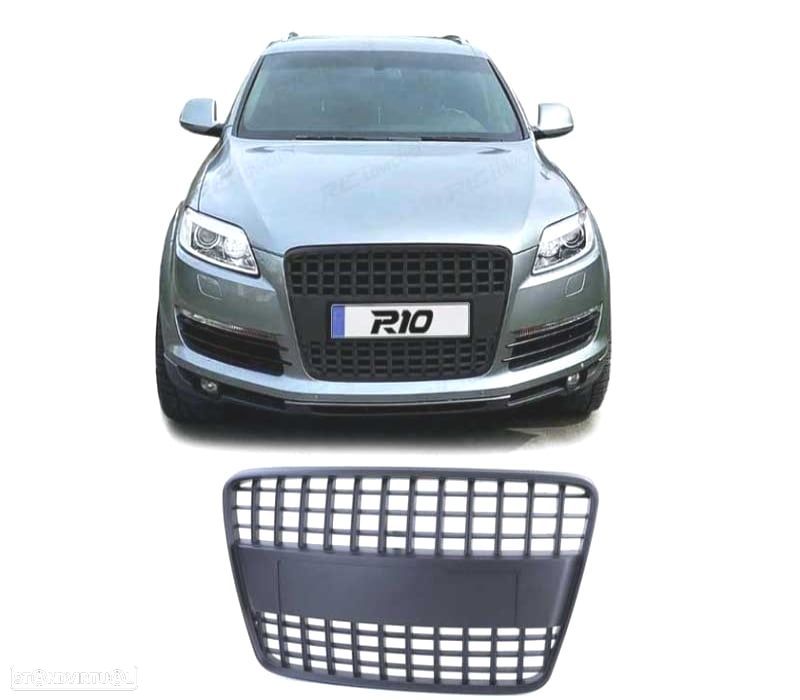 GRELHA FRONTAL SEM SÍMBOLO AUDI Q7 05-09 PRETA - 1