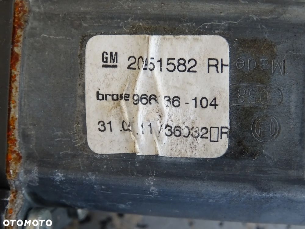 OPEL INSIGNIA ASTRA J ZAFIRA C MECHANIZM SILNICZEK PODNOŚNIK SZYBY PRZÓD LEWY PRAWY TYŁ - 8