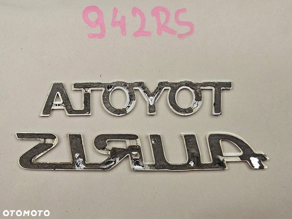 Napis Znaczek Emblemat Klapa Klapy Toyota Auris I 1 Lift - 12