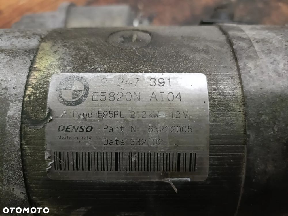 BMW E46 98-07 3,0 D rozrusznik DENSO 2247391 * - 5
