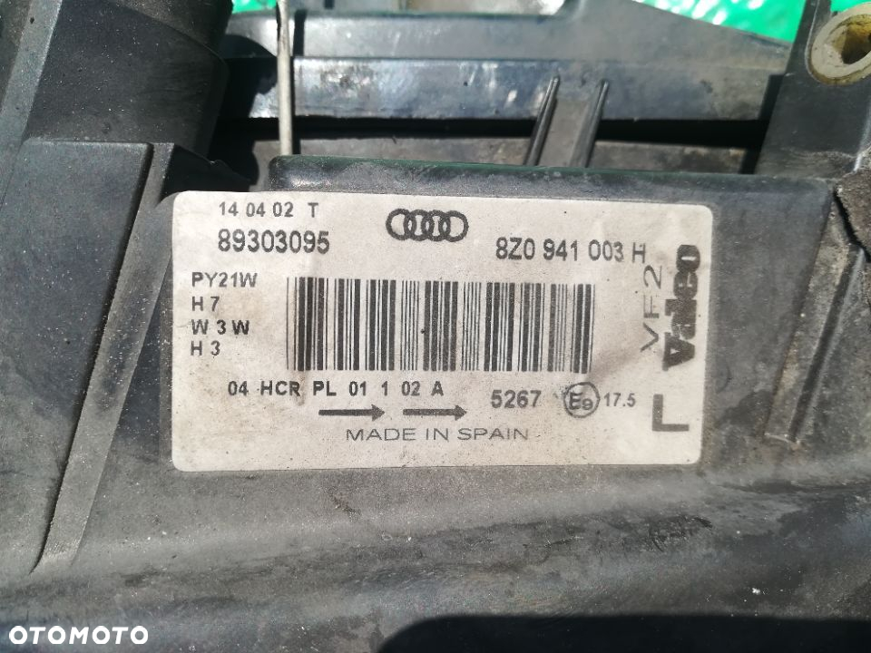 REFLEKTORY, LAMPY PRZÓD TYŁ AUDI A2 - 2