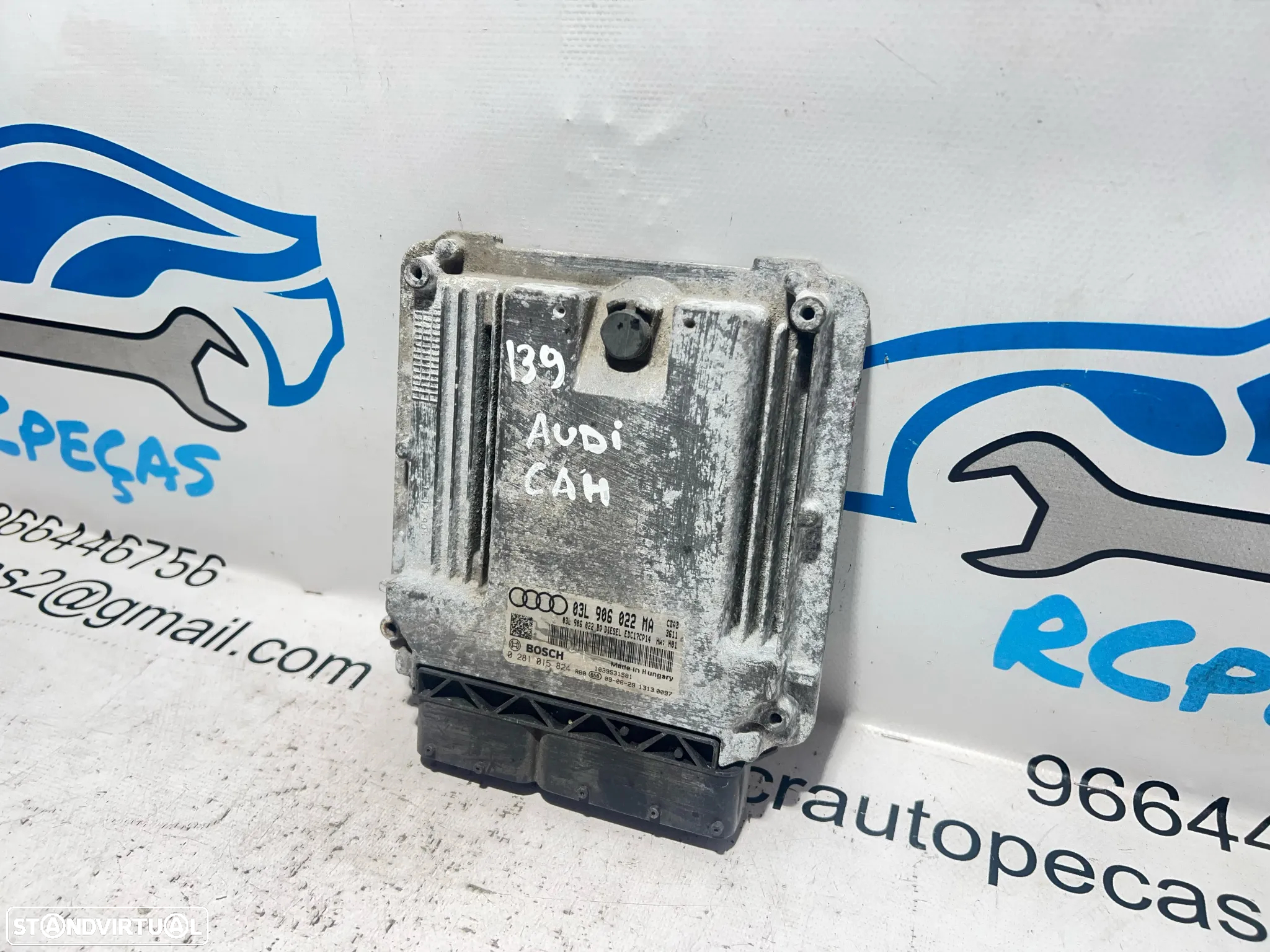 .Centralina Motor Bosch VW VAG Audi 2.0 TDi CBA 03L 906 022 MA / 0 281 015 824 - 5