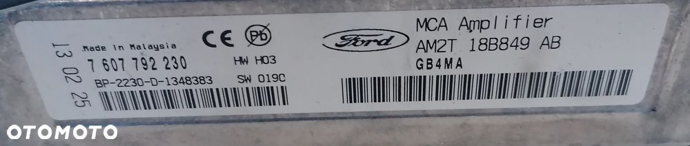 FORD S-MAX MK1 13r WZMACNIACZ AUDIO AM2T18B849AB - 2