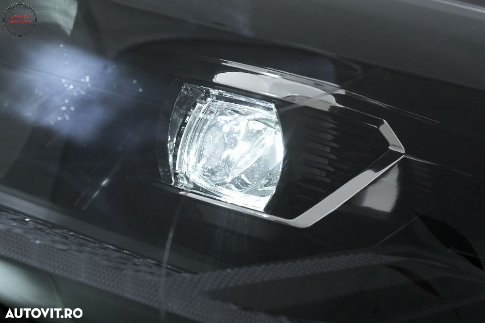 Faruri Full LED VW Transporter Caravelle Multivan T5 Facelift (2010-2015) Negru- livrare gratuita - 16