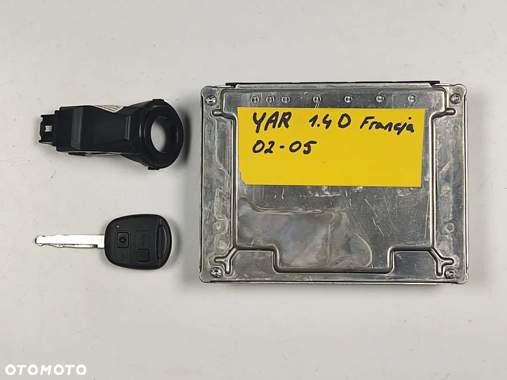 TOYOTA YARIS 1.4D 02-05r Francja Kluczyk Sterownik Silnika Immobilizer - 1