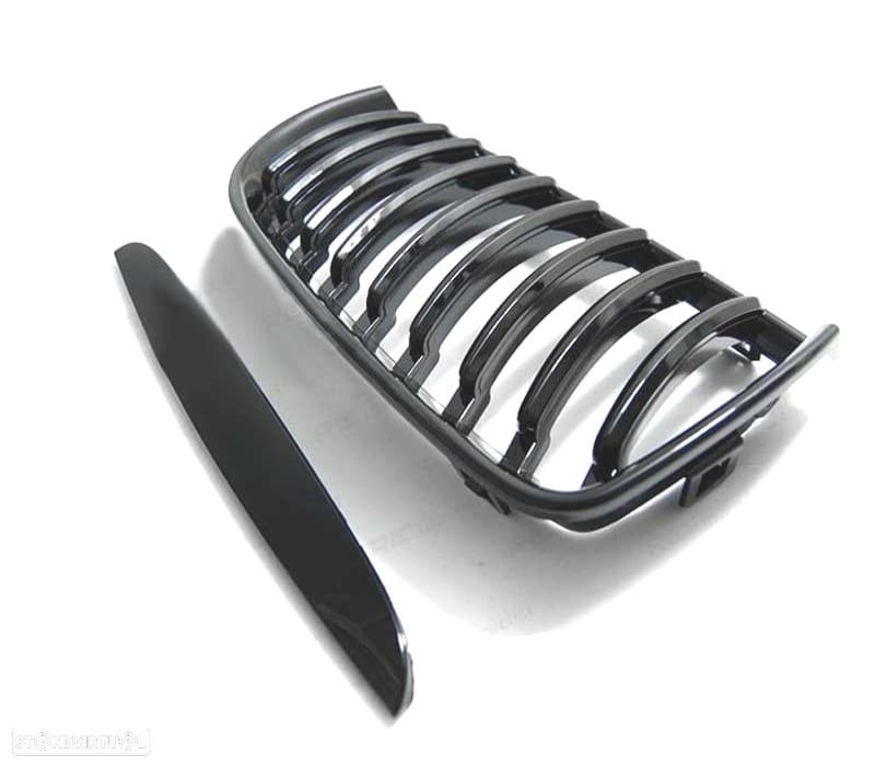 GRELHAS FRONTAIS BMW E90 E91 05-08 PRETO BRILHANTE ABS - 4