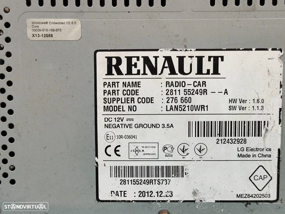 Auto radio Renault Clio IV 4 - 8