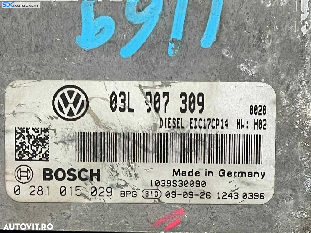 ECU Calculator Motor Bosch Audi A4 B8 2.0TDI CBAB 2008 - 2016 Cod 03L907309 0281015029 [L4066] [L4067] - 2
