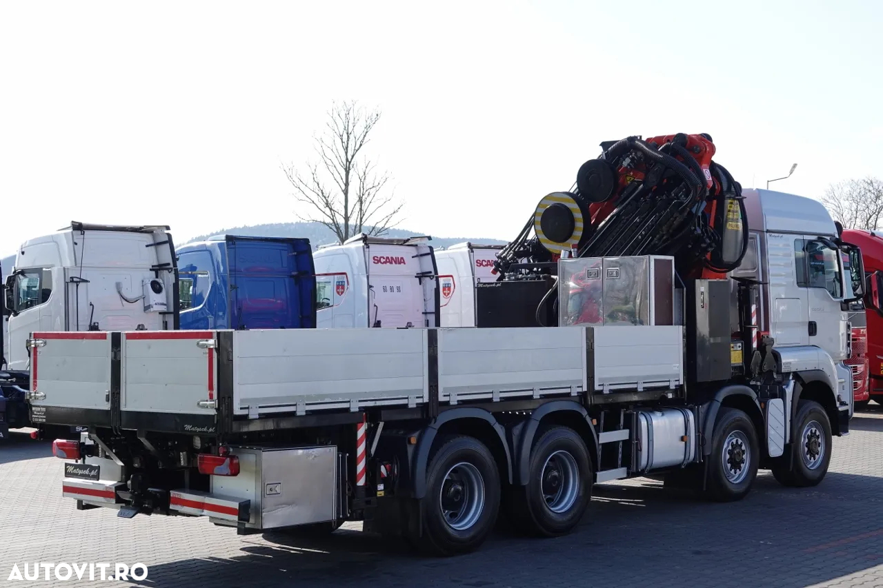 MAN TGS 41.480 / 8X6 / CUTIE + HDS PALFINGER PK 92002-SH F + FLY JIB 170 E / REACH 34 M / ÎNCĂRCARE MAX. 26.000 KG / RADIOCOMANDĂ / 5 SUPORTURI / 7 FUNCȚII / FULL SERVICE MAN / FULLINGER - 20