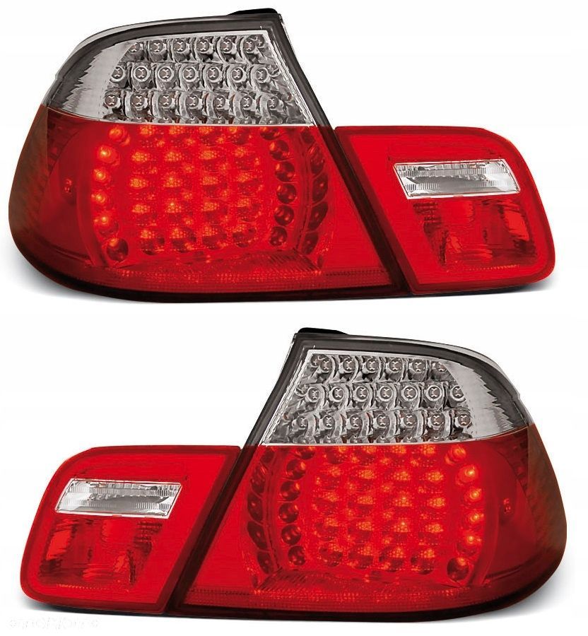 Lampy tyl ne 4szt kpl Diody Led Tuning Red White Bmw 3 e46 Cabrio 1999-2003 - 3