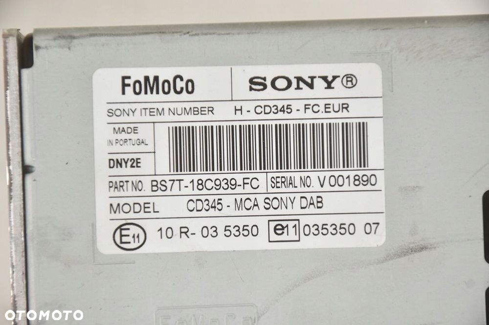 radioodtwarzacz ford sony bs7t-18c939-fc - 6