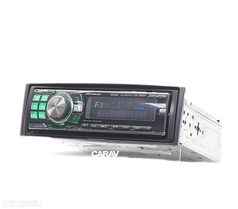 MOLDURA ADAPTADOR PRETO PARA RADIO 1-DIN PARA RENAULT CLIO MODUS MEGANE SCENIC - 2