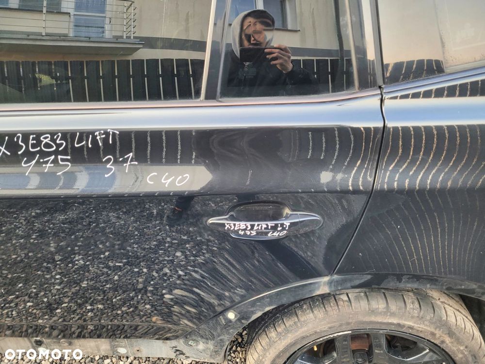 DRZWI LEWY TYŁ BMW X3 E83 LIFT 475 BLACK SAPPHIRE - 3