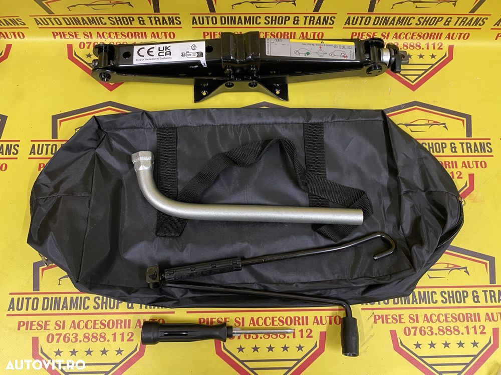 Cric auto OEM kit original Audi Q2 cu coarba manivela husa - 2