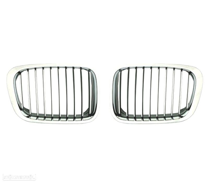 GRELHAS FRONTAIS CROMADAS BMW E46 BERLINA 98-01 - 4