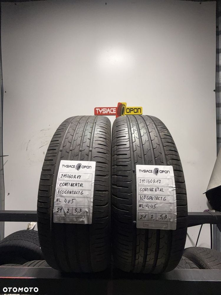 Opony letnie Continental 215/60 R17 EcoContact 5 komplet #L445 2szt - 1