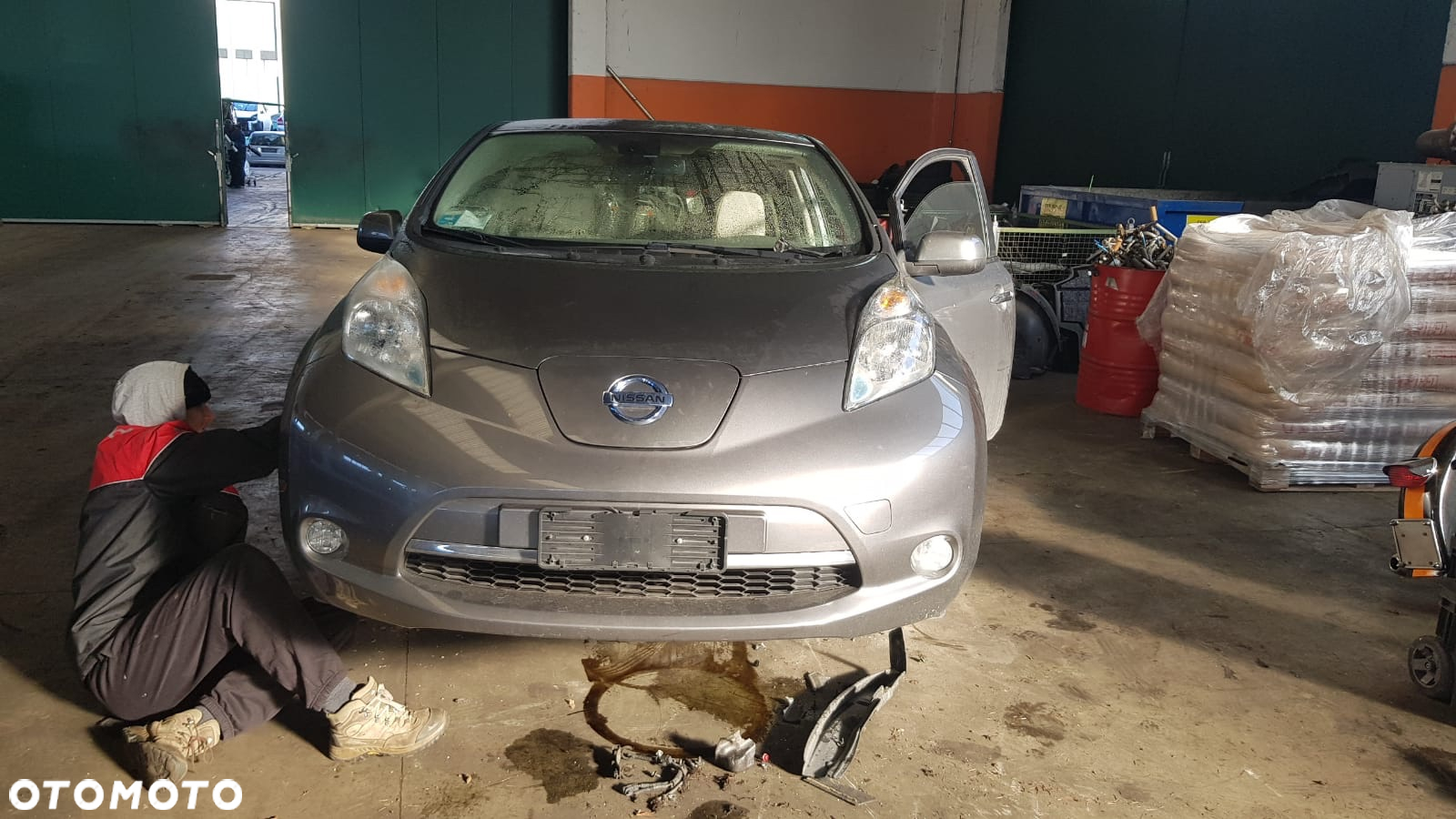 NISSAN LEAF I ZE0 PAS PRZOD KOMPLETNY CHLODNICE WENTYLATORY BELKA KAD - 6