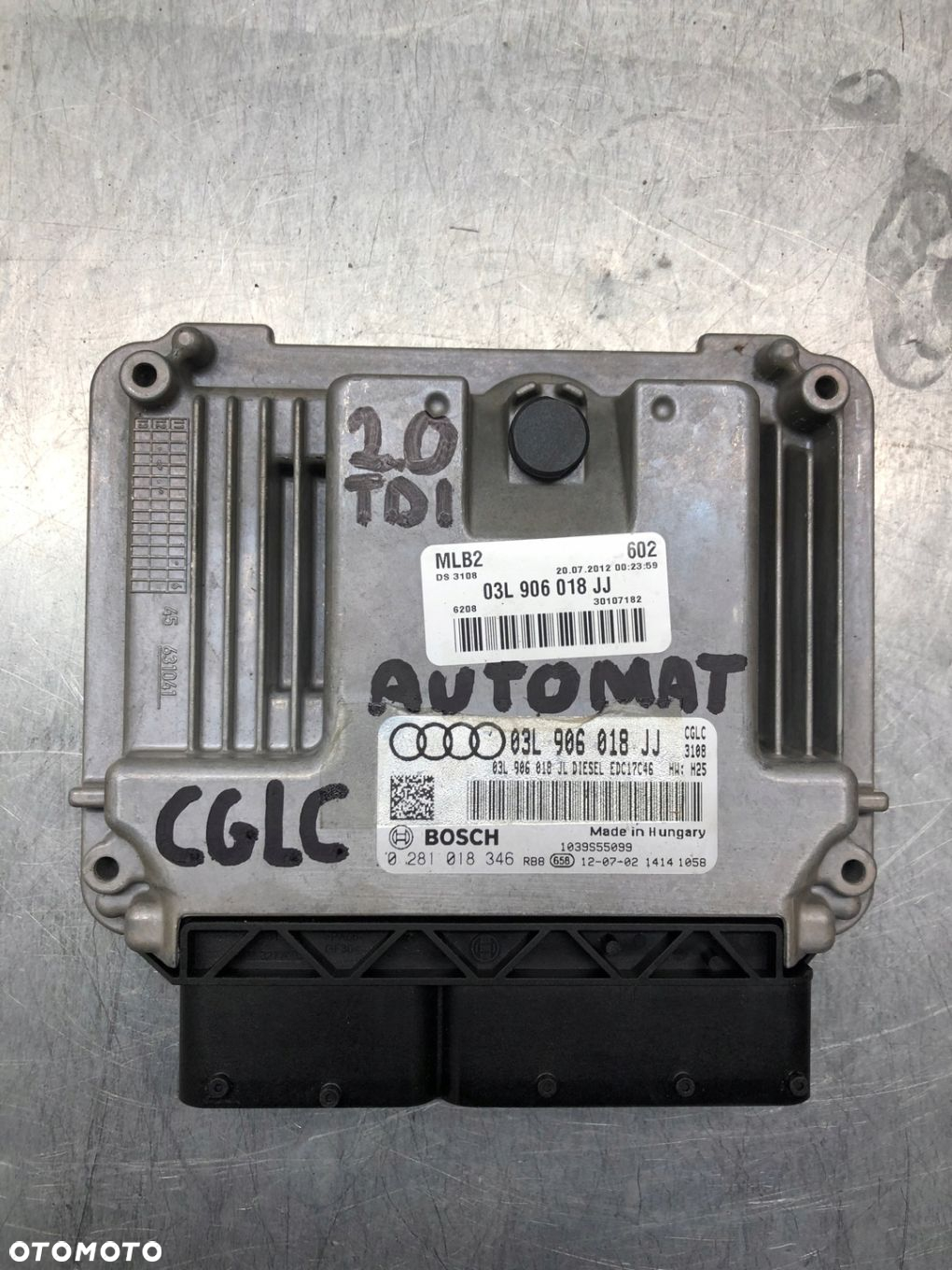 KOMPUTER AUDI A5 A4 B8 LIFT 2.0TDI CGL 03L906018JJ AUTOMAT - 3