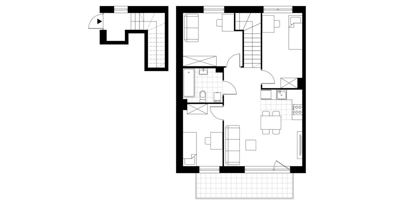4-pokojowe mieszkanie 62m2 + balkon - Pełny obrazek: 4/12