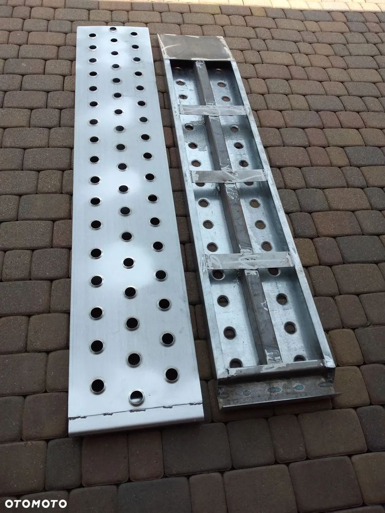 TRAPY WJAZDOWE PODJAZDY NAJAZDY STALOWE szerokość 180-500mm Motocyklowe koparki kosiarki wózki inwalidzkie komponenty do budowy trap blacha rynna zawieszki płetwa ceownik - 7