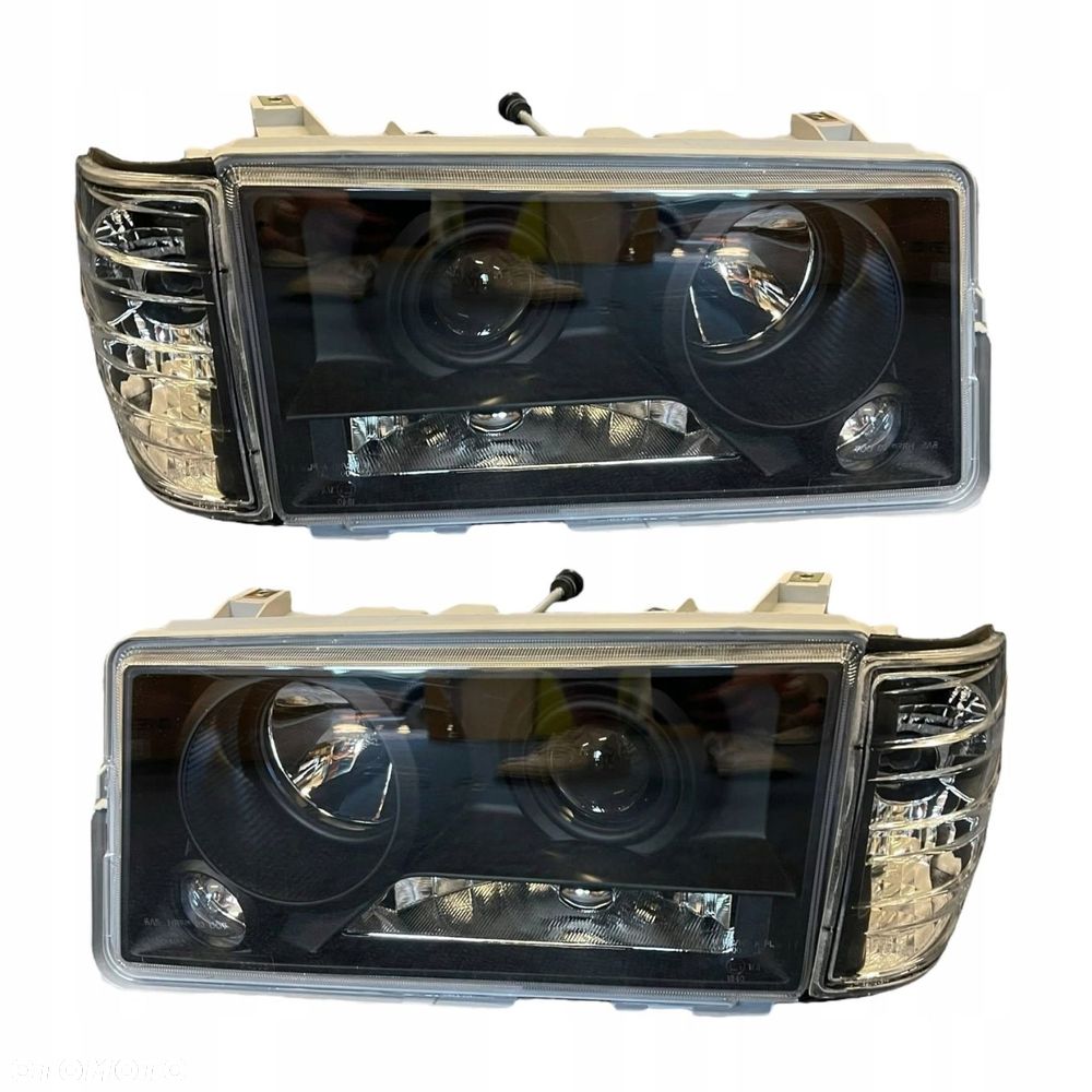 reflektor lamp kierunkowskaz kpl soczewka czarne tuning mercedes 190 w 201 - 1