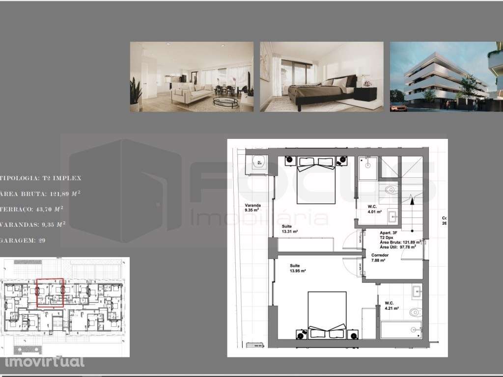 Espaçoso apartamento T2 Implex em construção Aveiro - Empreendiment... - Grande imagem: 5/12