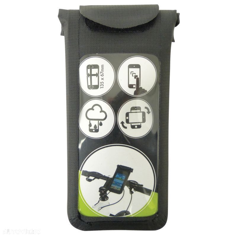 Suport telefon pentru bicicleta, 135x67x11mm, Dresco - 1