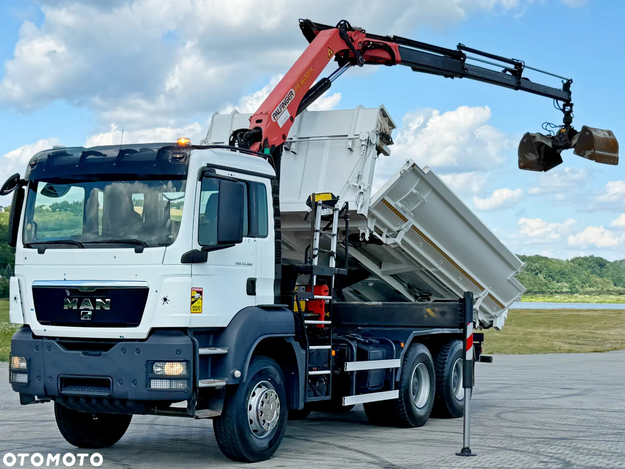 MAN TGS 33.360 * WYWROTKA 4,95 m + PK 16001 - KB + PILOT / 6x4 * STAN BDB - 3