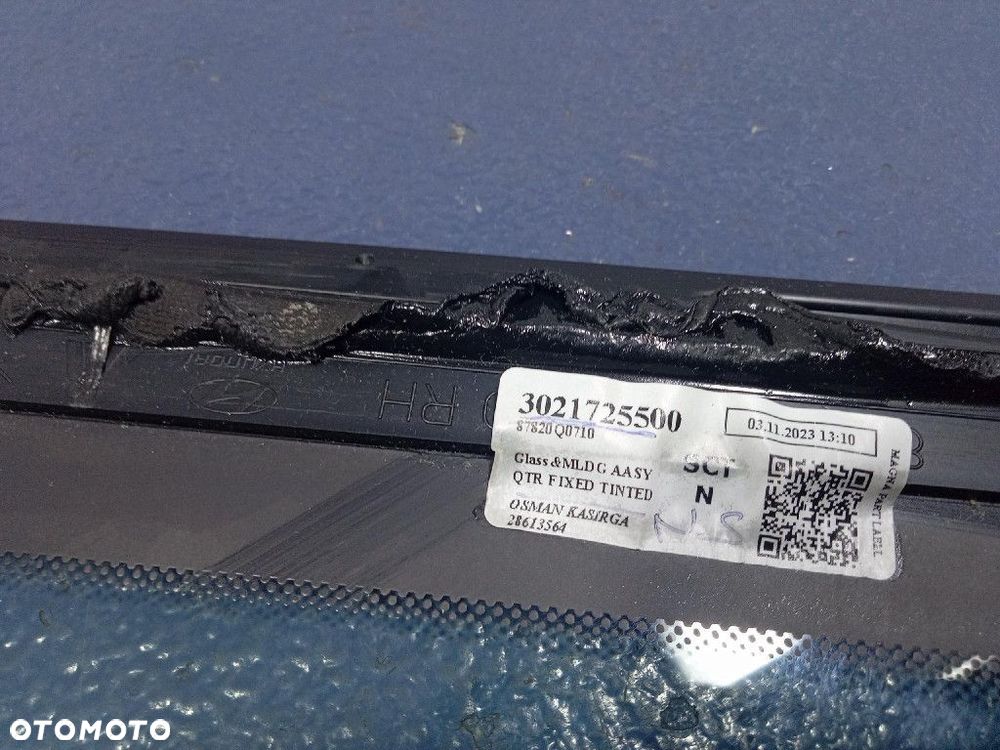 HYUNDAI BAYON SZYBA KAROSERYJNA PRAWY TYŁ 87820Q0710 - 4