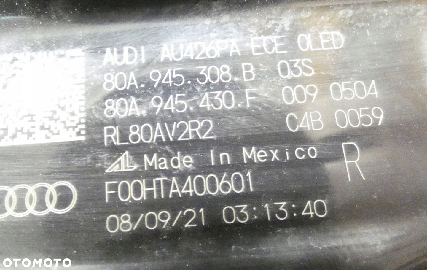 AUDI Q5 LIFT 80A945308B 2020- LAMPA PRAWA TYŁ TYLNA OLED - 6
