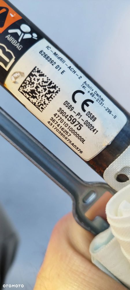 Opel Corsa E  3D kurtyna airbag prawa lewa 39045975 / 39045976 - 3