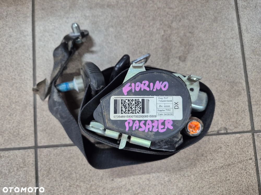PAS BEZPIECZEŃSTWA PRAWY PASAŻERA FIORINO IV NEMO BIPPER 08r.+