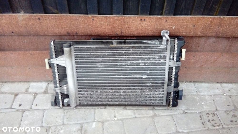 CHŁODNICA+WENTYLATOR SKODA FABIA II 1.2 1.4 - 2