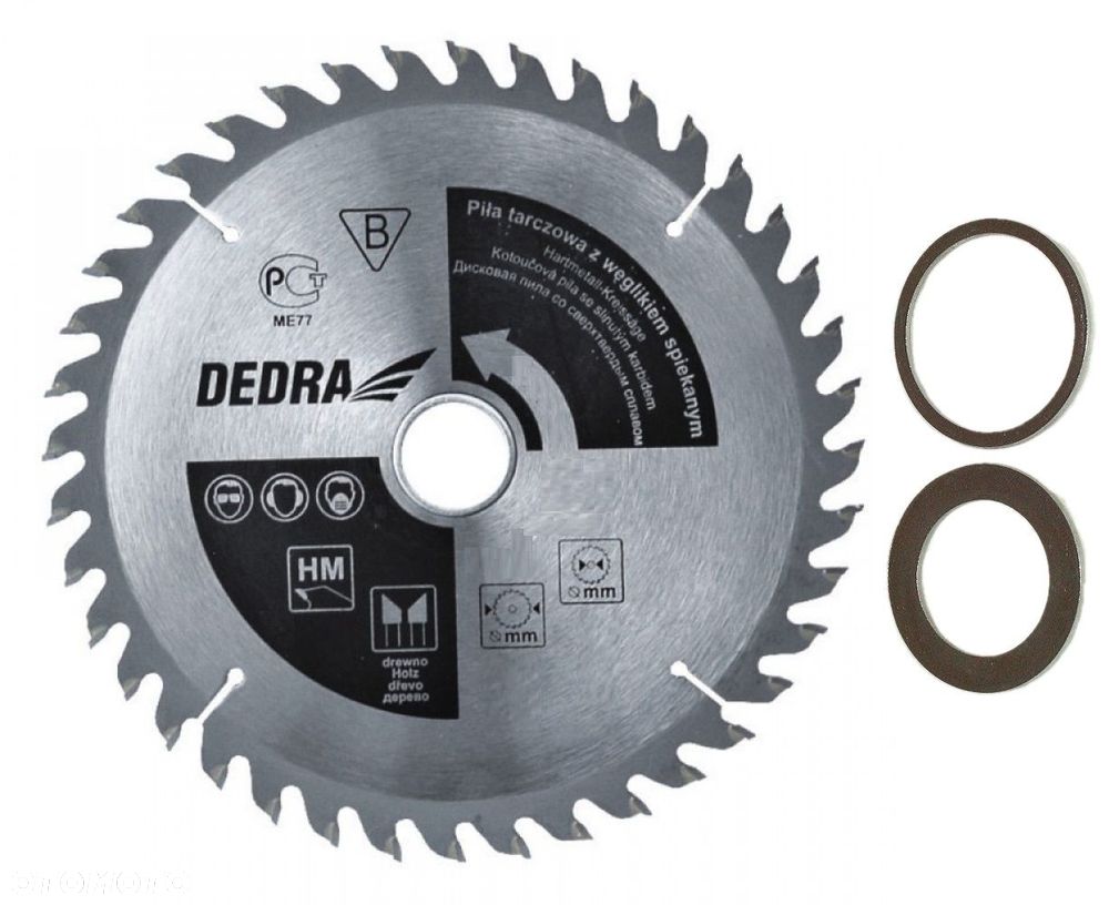 Piła tarczowa do drewna 100z śr.400x30mm dedra H400100 - 4