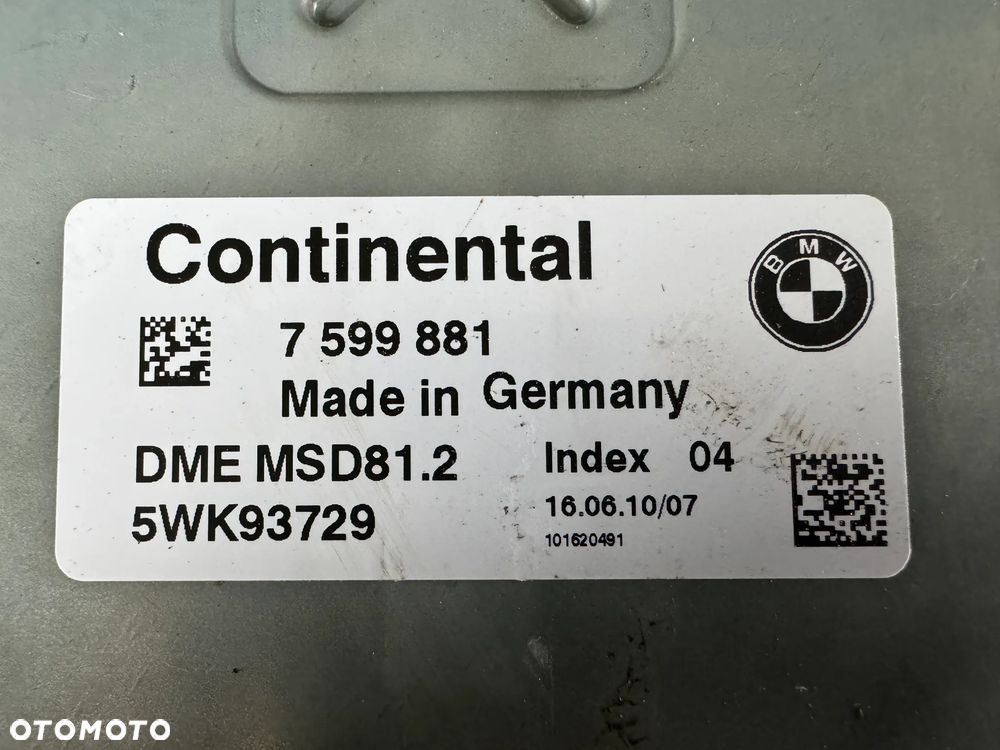 Moduł sterownik silnika BMW 7599881 5wk93729 Continental - 3