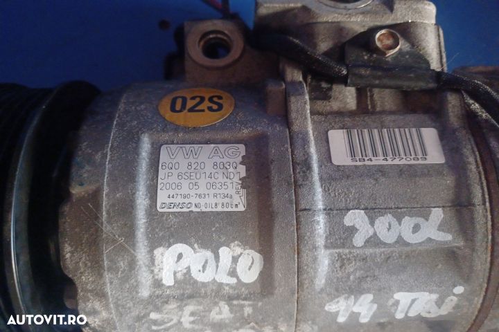 Compresor AC 6q0820803Q 4471907631 Volkswagen VW Polo 4 9N [2001 - 20 - 18