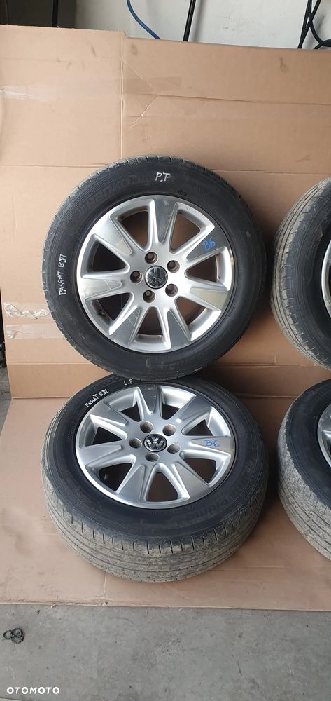 Alufelgi z oponami alusy felgi aluminiowe 5x112 7J ET45 215/55 R16 VW Passat B6 3C0601025AE - 2