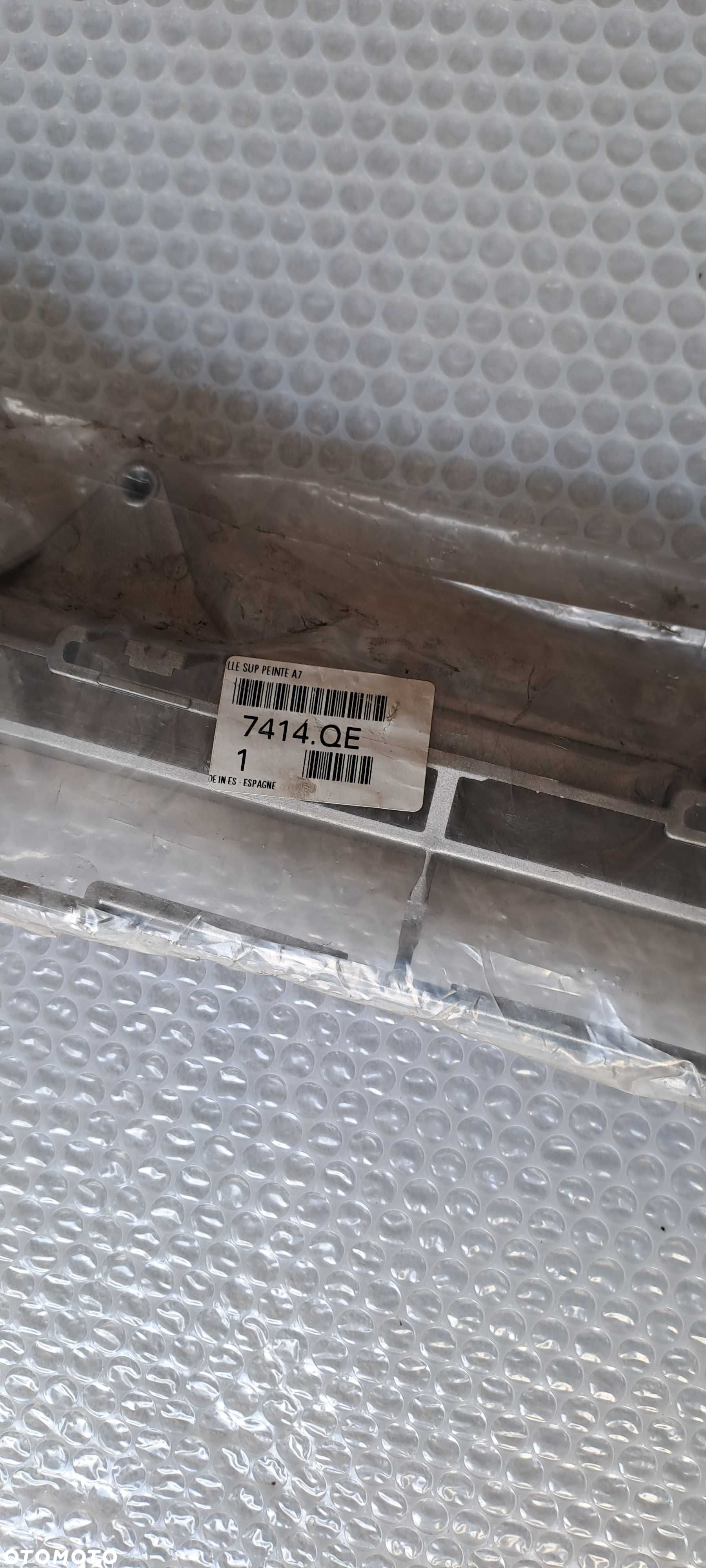 Atrapa kratka zderzak przód 207 Peugeot NOWA ORG PSA 7414QE - 2