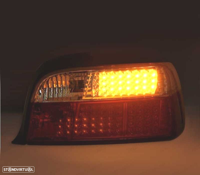 FAROLINS TRASEIRTOS LED PARA BMW E36 VERMELHO CLARO - 2