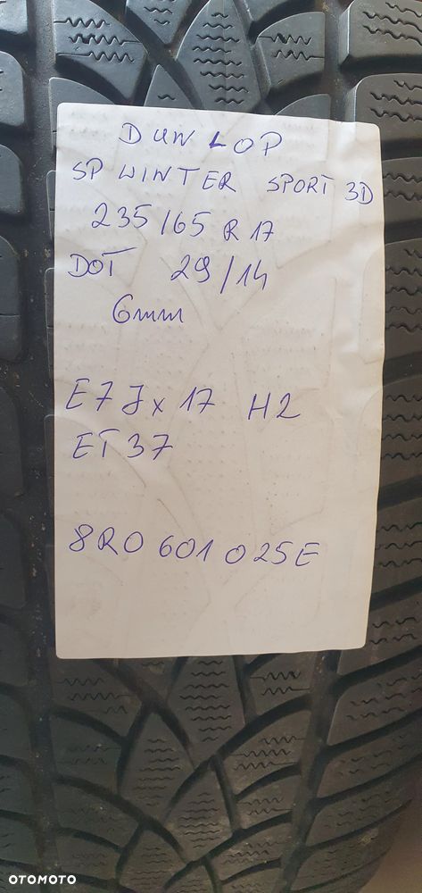 Alufelgi z oponami alusy 5X112 7J ET37 235/65 R17 Audi Q5 8R0601025E - 17