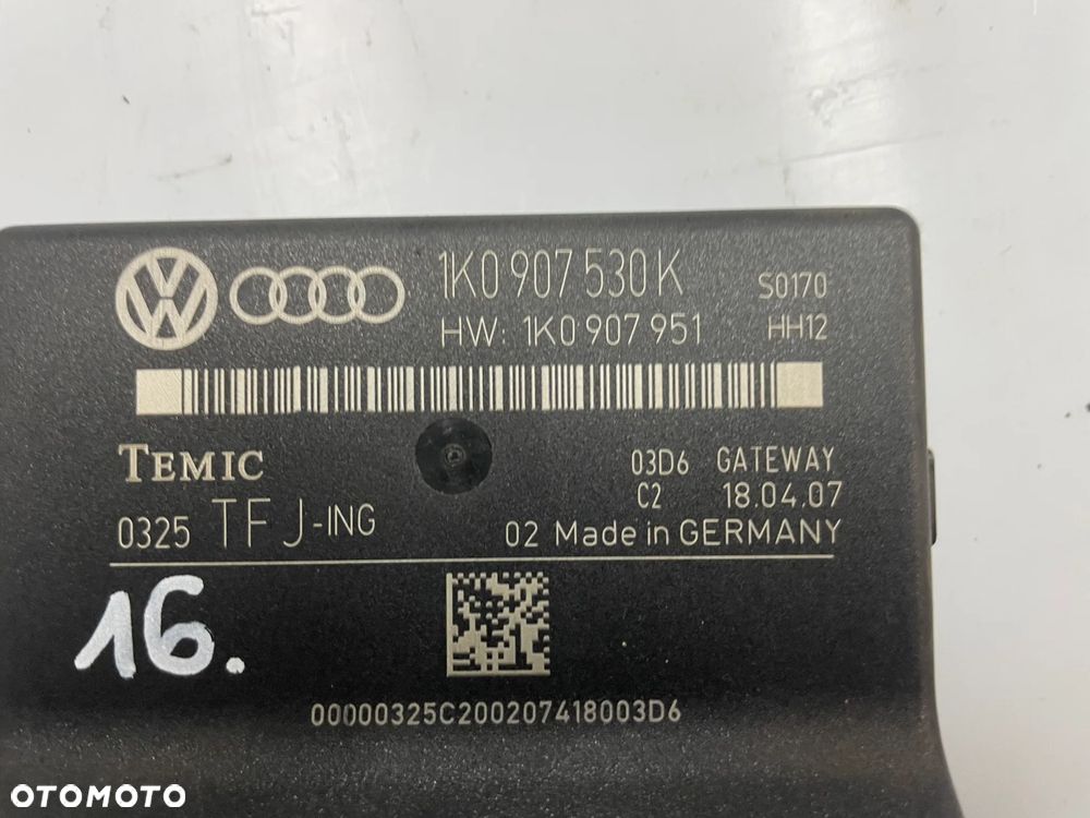MODUŁ STEROWNIK GOLF V AUDI A3 8P TOURAN 1K0907530K - 2