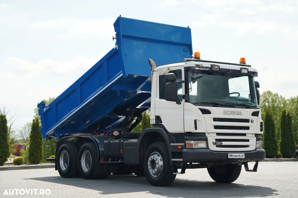Scania P 380 / 6x4 / WYWROTKA DWU-STRONNA / HYDROBURTA / BOARDMATIC / MANUAL / - 7