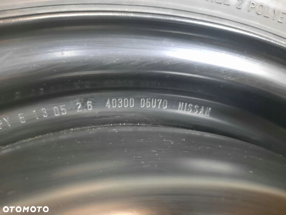 KOŁO ZAPASOWE DOJAZDOWE NISSAN 350Z KOLEOS I 4030005U70 17" 5X114.3 155/80 - 5
