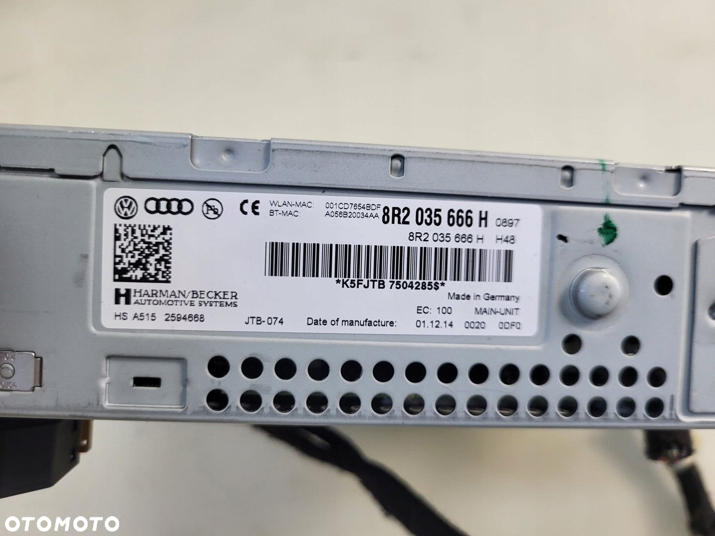 radio odtwarzacz cd karta sd AUDI A4 B8 8R2035666H - 14