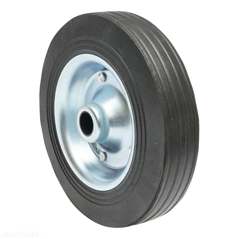 Roata de cauciuc 200X50mm cu janta metalica pentru roata de sprijin remorca prindere pe ax fi20mm - 2