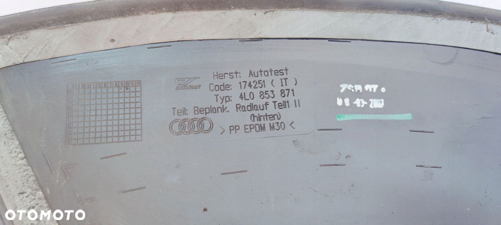 LISTWA DRZWI LEWY TYŁ AUDI Q7 4L ALLROAD 4L0853871 - 5