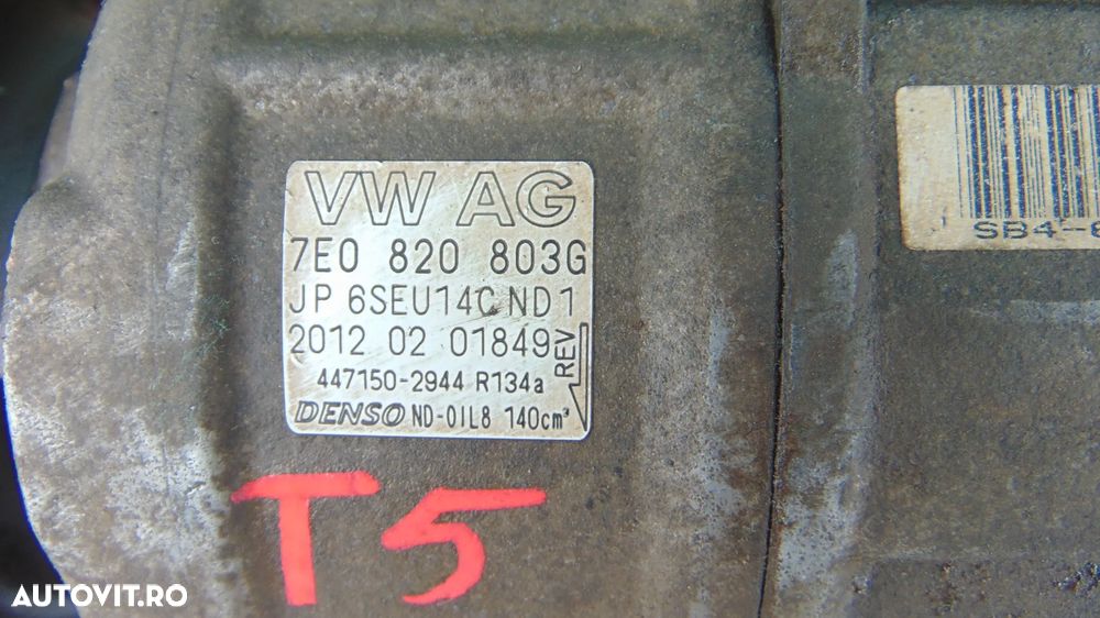 Compresor Aer conditionat Volkswagen Transporter T5 2.0 diesel Cod-7E0820803G - 6