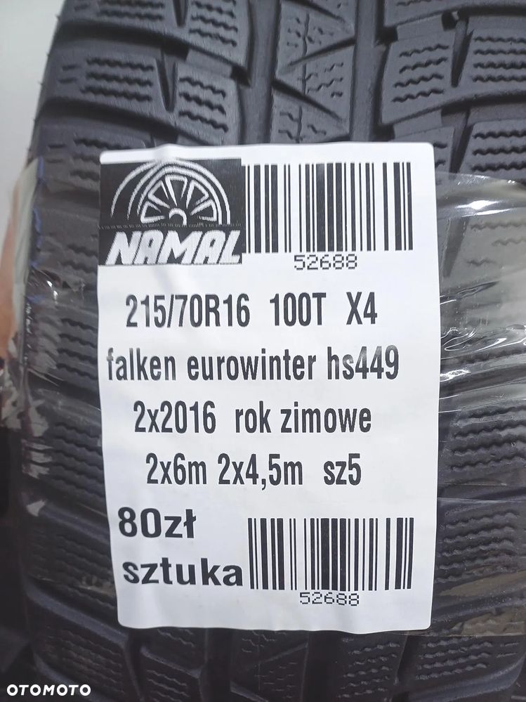 4x 215/70R16 falken  opony zimowe 6mm 52688 - 11