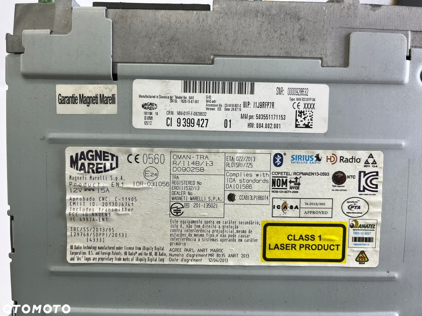 RADIO CZYTNIK NAWIGACJI BMW F20 F30 F32 F34 F36 9399427 - 8