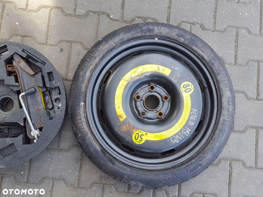 SEAT ALTEA LEON II A3 8P KOŁO DOJAZDOWE 18 5X112 LEWAREK - 3